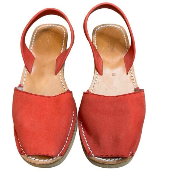 CalaXini Leather Peep Toe Wedge Sandal - Picture 3 of 12